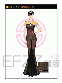 酒店餐廳咨客制服設計圖664