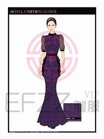 酒店餐廳咨客制服設計圖676