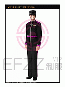 酒店門童行李生制服設計圖839