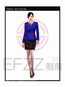 專賣店營業員服裝設計圖1018