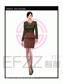 專賣店營業員服裝設計圖1032
