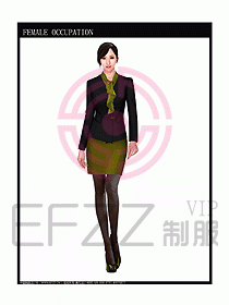 專賣店營業員服裝設計圖1044