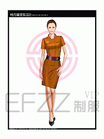 專賣店營業員服裝設計圖1089