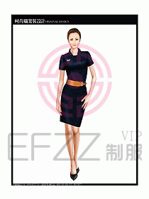專賣店營業員服裝設計圖1087