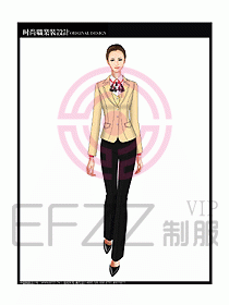 專賣店營業員服裝設計圖1106