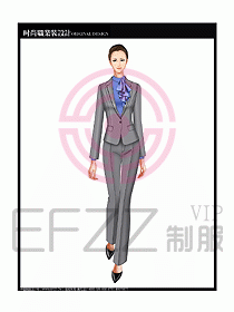 專賣店營業員服裝設計圖1104