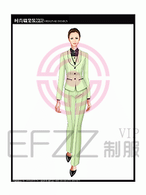 專賣店營業員服裝設計圖1109