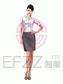 女職業裝短袖襯衫設計圖183