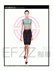 女職業裝短袖襯衫設計圖189