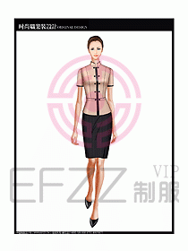 女職業裝短袖襯衫設計圖206