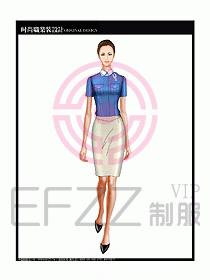 女職業(yè)裝短袖襯衫設(shè)計(jì)圖202