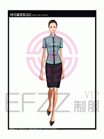 女職業(yè)裝短袖襯衫設(shè)計(jì)圖207