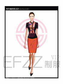 女職業裝短袖襯衫設計圖221