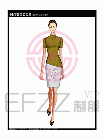 女職業(yè)裝短袖襯衫設(shè)計(jì)圖225