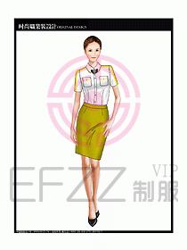 女職業(yè)裝短袖襯衫設計圖243
