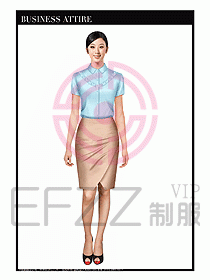 女職業裝短袖襯衫設計圖267