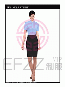 女職業裝短袖襯衫設計圖278