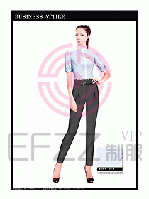 女職業裝短袖襯衫設計圖324