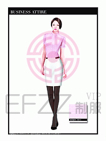 女職業裝短袖襯衫設計圖345