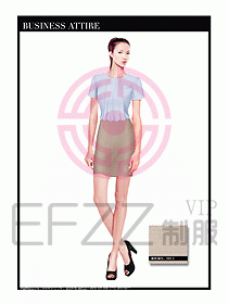 女職業裝短袖襯衫設計圖342
