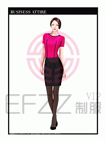 女職業裝短袖襯衫設計圖350