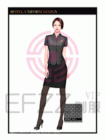 酒店大堂服務員制服設計圖692