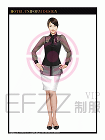 桑拿水療會所前臺服務員制服214