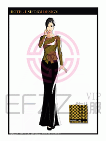 桑拿SPA咨客迎賓制服設計330