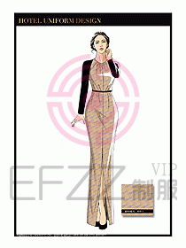 桑拿SPA咨客迎賓制服設(shè)計337