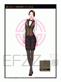 酒店西餐服務員制服設計962