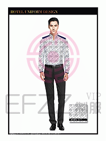 酒店西餐服務員制服設計1005