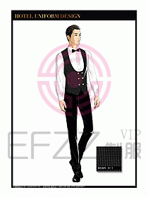 酒店西餐服務員制服設計1012