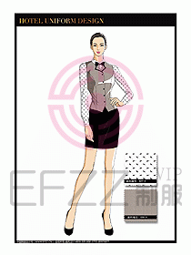 酒店西餐服務員制服設計1017