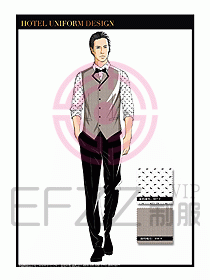 酒店西餐服務員制服設計1018