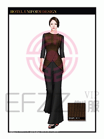 酒店制服西餐咨客服裝設計400