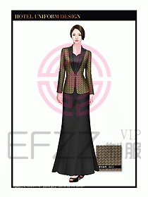 酒店制服西餐咨客服裝設計405