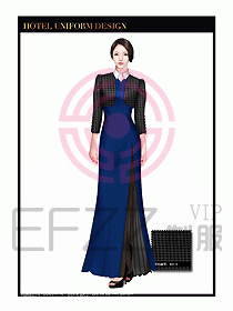 酒店制服西餐咨客服裝設計417