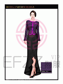 酒店制服西餐咨客服裝設計423