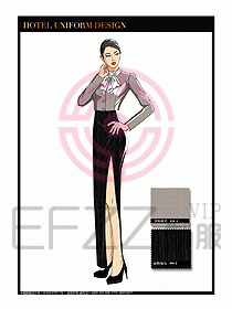 酒店制服西餐咨客服裝設計434