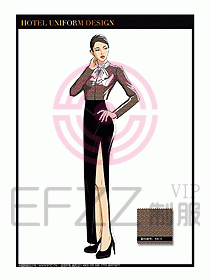 酒店制服西餐咨客服裝設計435