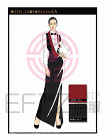 酒店制服西餐咨客服裝設計438