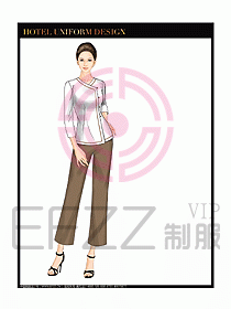 酒店制服客房服務員工衣設計414