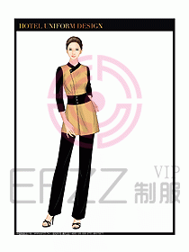 酒店制服客房服務員工衣設計417