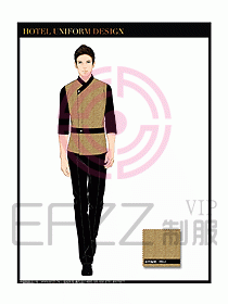 酒店制服客房服務員工衣設計418