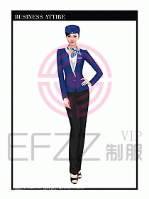 職業(yè)空姐裝制服設計圖521