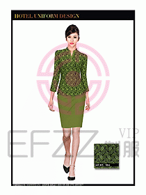 餐飲服務(wù)員茶藝師制服設(shè)計1453