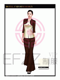 餐飲服務(wù)員茶藝師制服設(shè)計1464