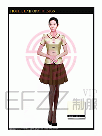餐飲服務(wù)員茶藝師制服設(shè)計(jì)1478