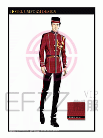 酒店門童保安行李生制服設計936
