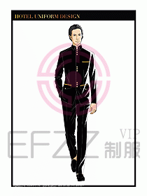 酒店門童保安行李生制服設計943